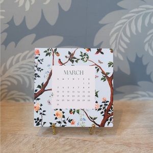 Inslee Fariss 2024 Brand new watercolor calendar in box with brass easel!💕